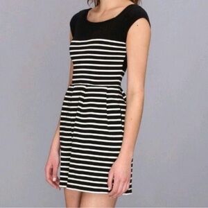 Black and White Striped French Connection Dress